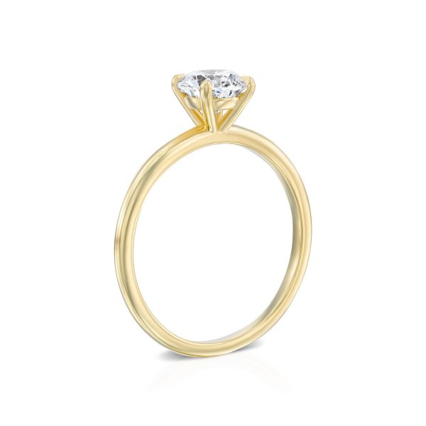 Classic v ring 1.5 ct lab diamond